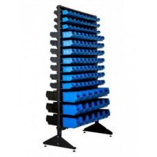 Стелаж складський двосторонній під метиз з ящиками 1800 мм