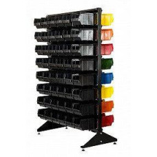 Двосторонній стелаж із ящиками під запчастини 1500 мм