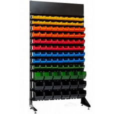 Стелаж із ящиками та панеллю для логотипу 1800 мм ( 99 ящиків)