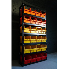 Стелаж 1800 мм для зберігання метизів, ящик 350х210х200 мм