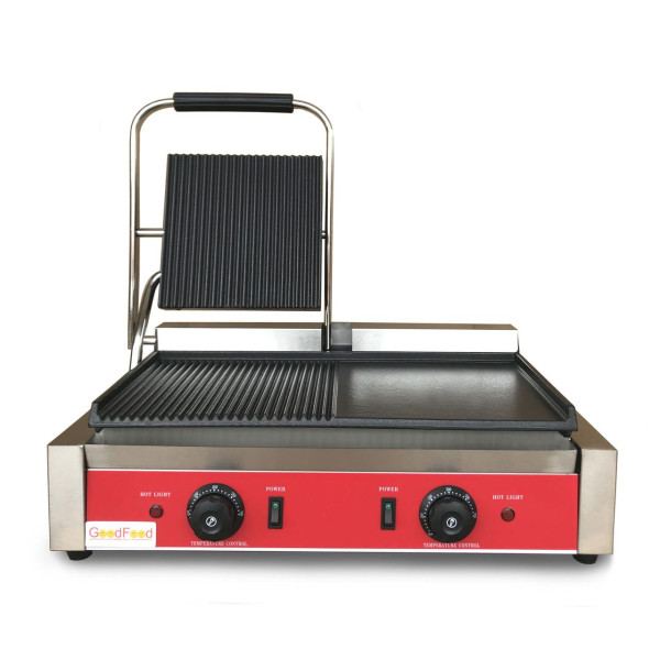 Гриль контактний GoodFood ECG201RF Panini RED