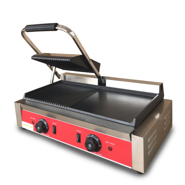 Гриль контактний GoodFood ECG201RF Panini RED