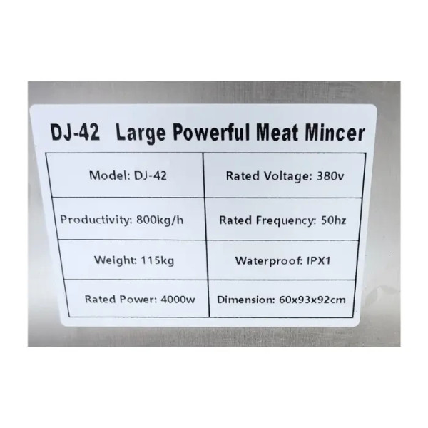 Профессиональная мясорубка Vektor DJ-42 4 кВт