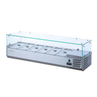Витрина холодильная для топпинга GoodFood GF-VRX1200/380-H6C