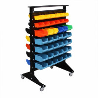 Стелаж двосторонній для СТО, гаража, майстерні Н1000х700 мм на 84 ящики